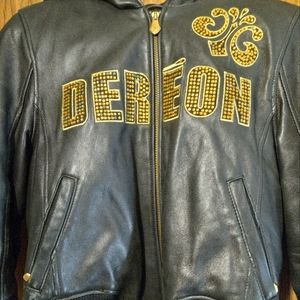 Beyonce's line.  House of Dereon, leather jacket